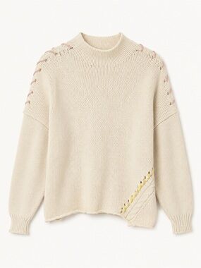 Of Handmade Wool Cashmere Asymmetrical Sweater Size 0ne Size